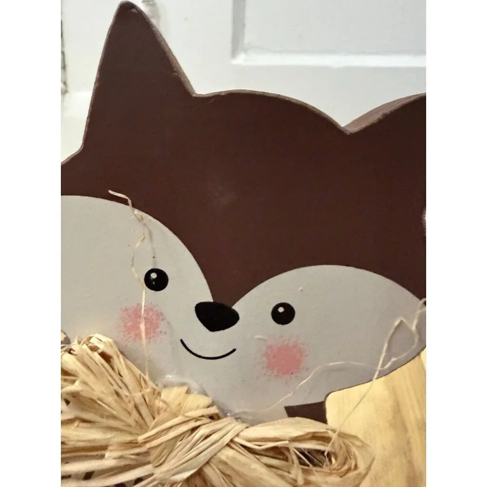 Harvest Welcome fox decor